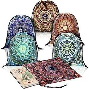 Set Of 6 Velvet Tarot Bags | Oracle Card Bag | Storage Bag | Crystal Bag | Dice